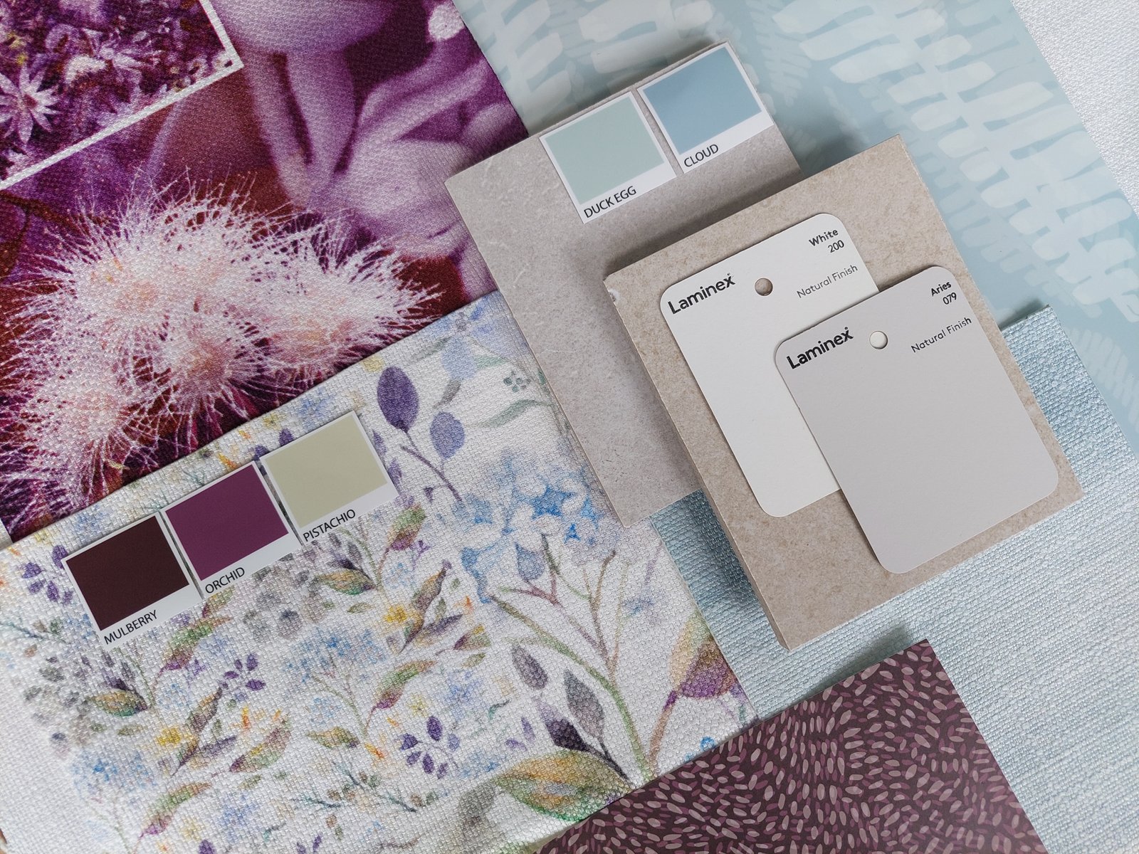 Blue and Pink Maroon Moodboard 2