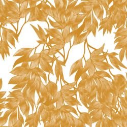 fronds silhouette intertwined butternut white