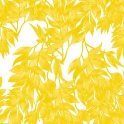 fronds silhouette intertwined mustard white