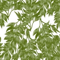 fronds silhouette intertwined olive white