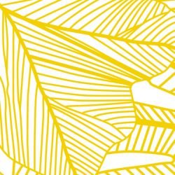 fronds silhouette monsteria mix mustard white detail