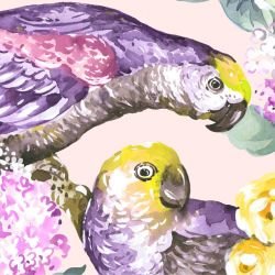 jungle chic beautiful blooms powderroom