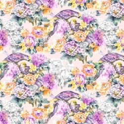 jungle chic beautiful blooms powderroom