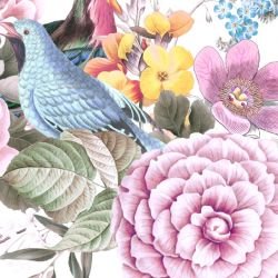 jungle chic blooming birds silhouette day