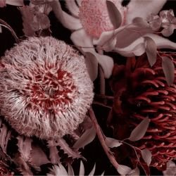 australian forest crimson and sage ruby detail