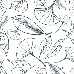 bushland blooms rainbow autumn leaves outline