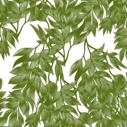 fronds silhouette interwined olive white