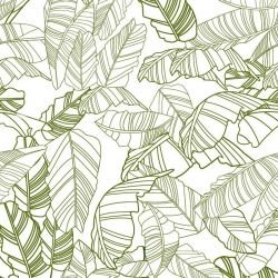 fronds silhouette striped palm olive white