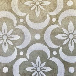 the secret garden garden tiles on metallic gold substrate