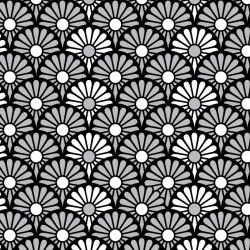 japanese inspired fan wheel dark silver look