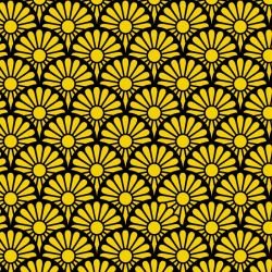 japanese inspired fan wheel mustard tar