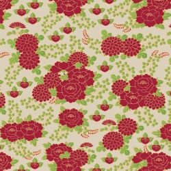 japanese inspired garden in bloom creme firebrick