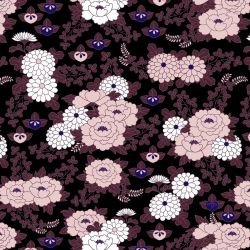 japanese inspired garden in bloom tar plum orchid violet mulberry cottoncandy white