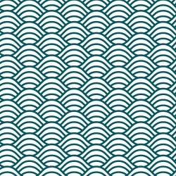 japanese inspired geometric wave emerald white