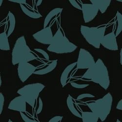 australian botanical gums silhouette emerald