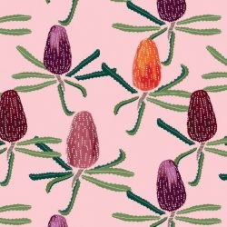 australian botanical bright dot pink