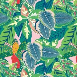 australian botanical dense foliage palepink