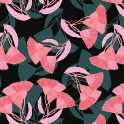 australian botanical gums on emerald shadows pink flowering