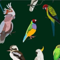 native fauna iconic aviary deep green