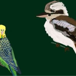 native fauna iconic aviary deep green detail