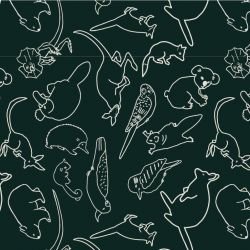 native fauna in the wild deep green