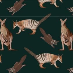 native fauna numbat and friends deep green