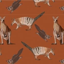 native fauna numbat and friends terracotta