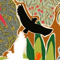 native fauna waterhole terracotta detail