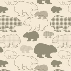 native fauna wombats olive