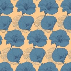 floral waves hibiscus rows elegance