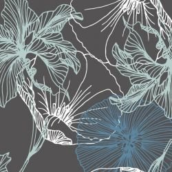 floral waves cultivating hibiscus moon detail