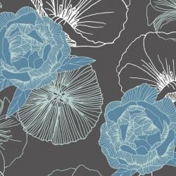 floral waves hibiscus gardenia mix moon detail