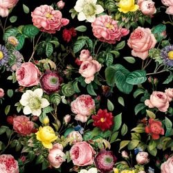 baroque fleurs black