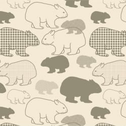 native fauna wombats olive