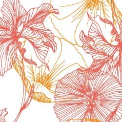 floral waves cultivating hibiscus villa detail