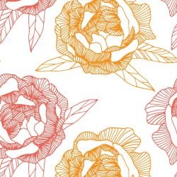 floral waves gardenia wall villa detail