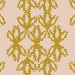 winter garden leaf stamp mural