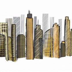 city slyline gold city