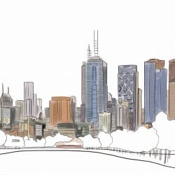 city slyline melbourne skyline