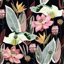 floral fireworks lotus lakebed night