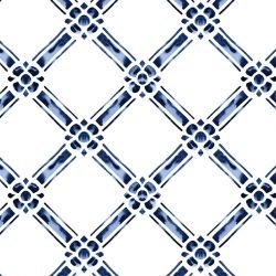 indigo story flower trellis indigo tones