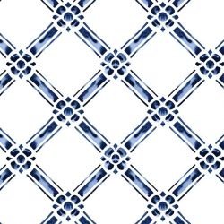 indigo story flower trellis indigo tones