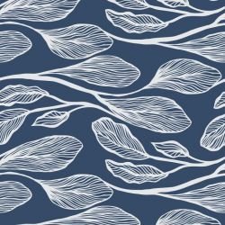 botanical waves sketched vine horizontal deepsea shimmer