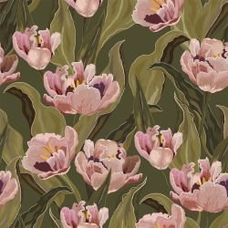 floral firework tulip allure khaki