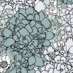 australian summer garden flower power turquoise detail