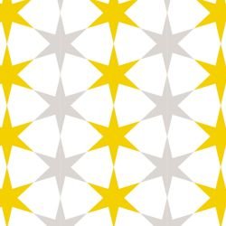 arabesque stars mustard mist white
