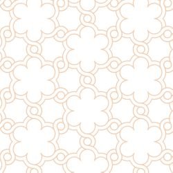 arabesque strapwork peach white