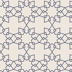 arabesque decagram cream navy
