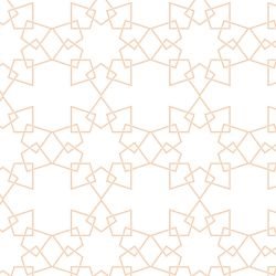 arabesque decagram peach white