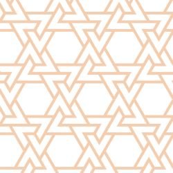 arabesque hexagon peach white